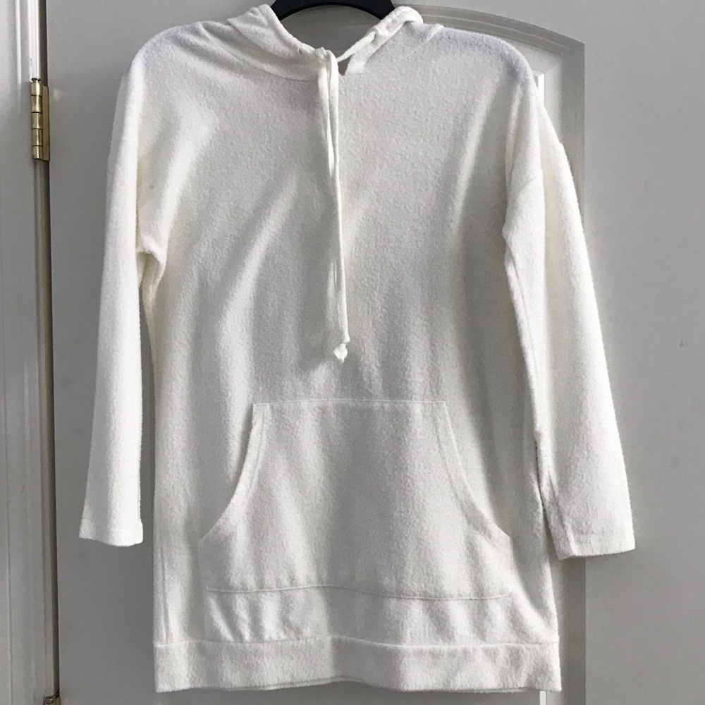 Fluffy White Hoodie